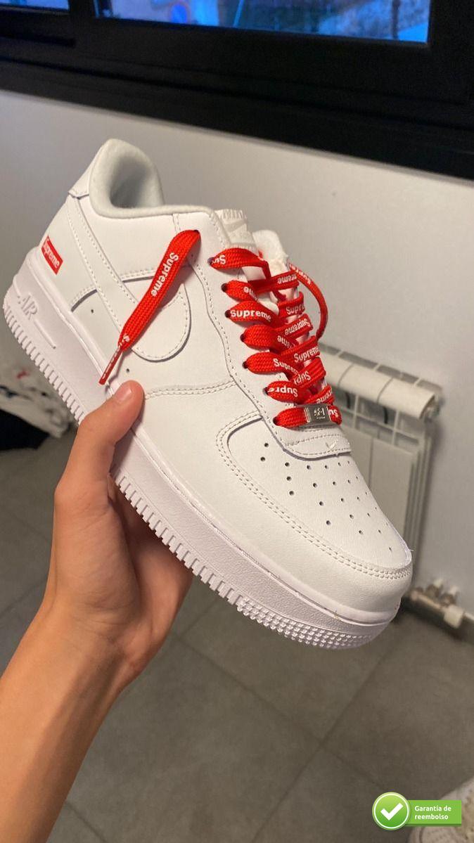 NIKE AIR FORCE 1 SUPREME BLANCAS - lazonadrip